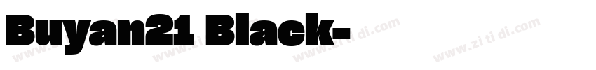 Buyan21 Black字体转换